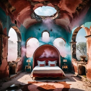 Дизайнерская кровать #2f2ef3