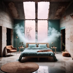 Дизайнерская кровать #2f2ef5